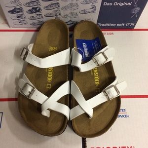Birkenstock Shoes - Birkenstock White Mayari Sandals Birkenstock Shoes - Birkenstock White Mayari Sandals